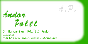 andor poltl business card